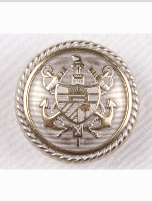 Silver Brass Polished Metal Blazer Button – 36L/23mm Silver Brass Polished Metal Blazer Button – 36L/23mm