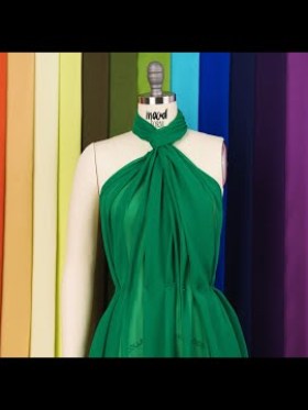 Silk Chiffon 44″ – Peridot Green – Premium Collection Silk Chiffon 44″ – Peridot Green – Premium Collection