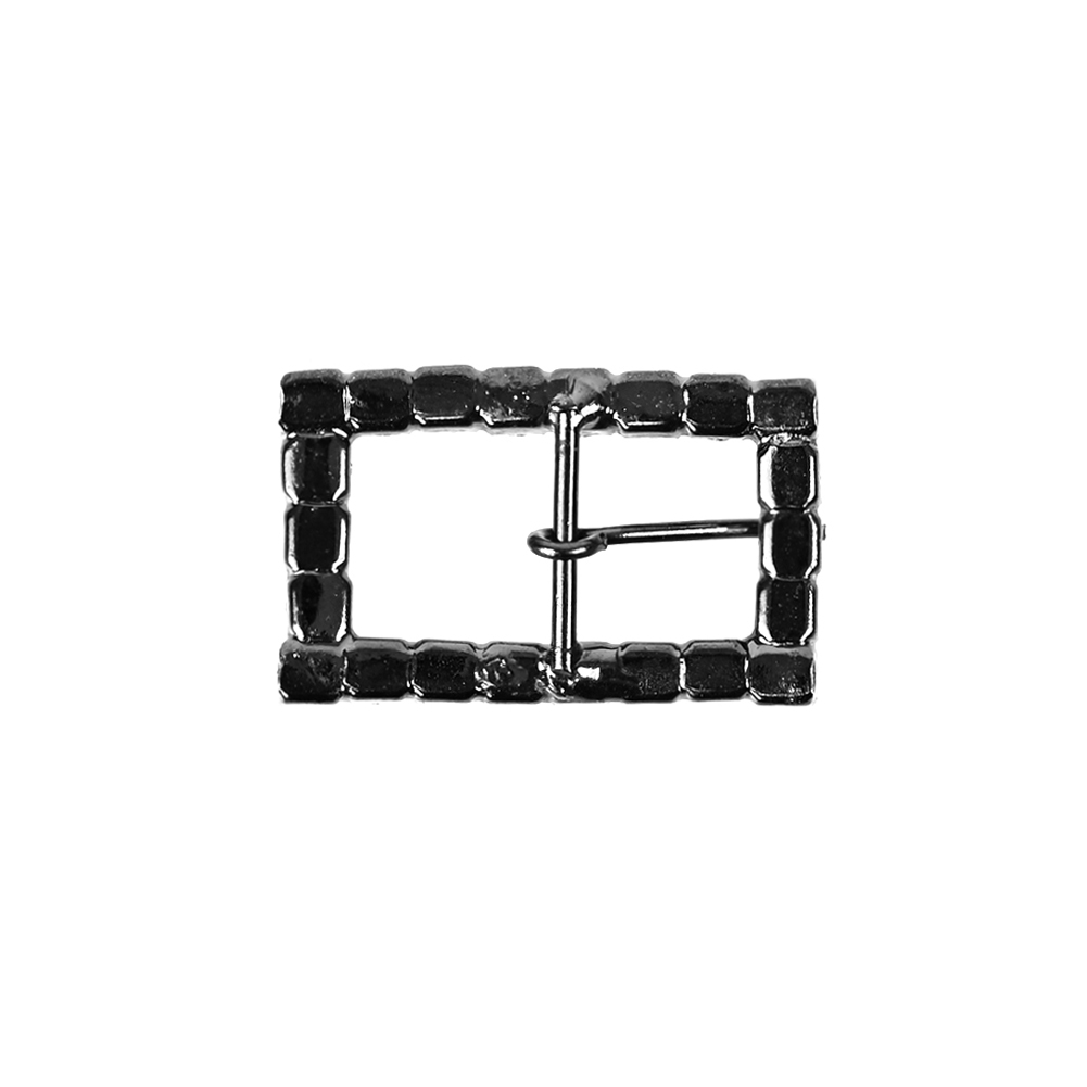 Swarovski Gunmetal Rectangular Rhinestone Buckle - 1" x 0.625"