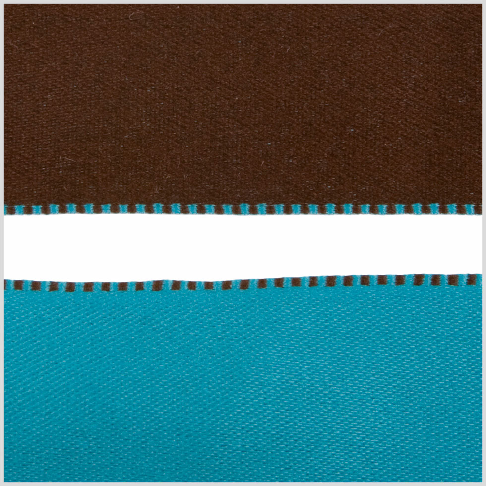 Turquoise/Brown Reversible Ribbon