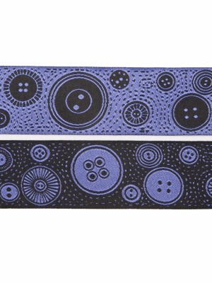 Violet/Black French Jacquard Ribbon Violet/Black French Jacquard Ribbon