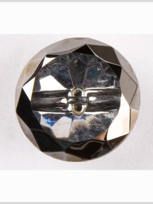 Crystal and Platinum Glass Button – 40L/25.5mm Crystal and Platinum Glass Button – 40L/25.5mm