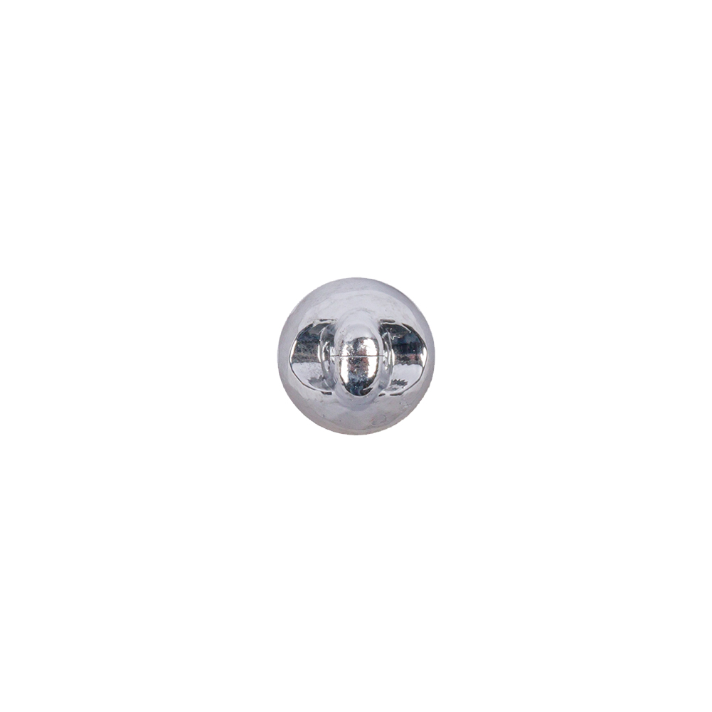 Platinum/Light Blue Glass Button - 14L/9mm