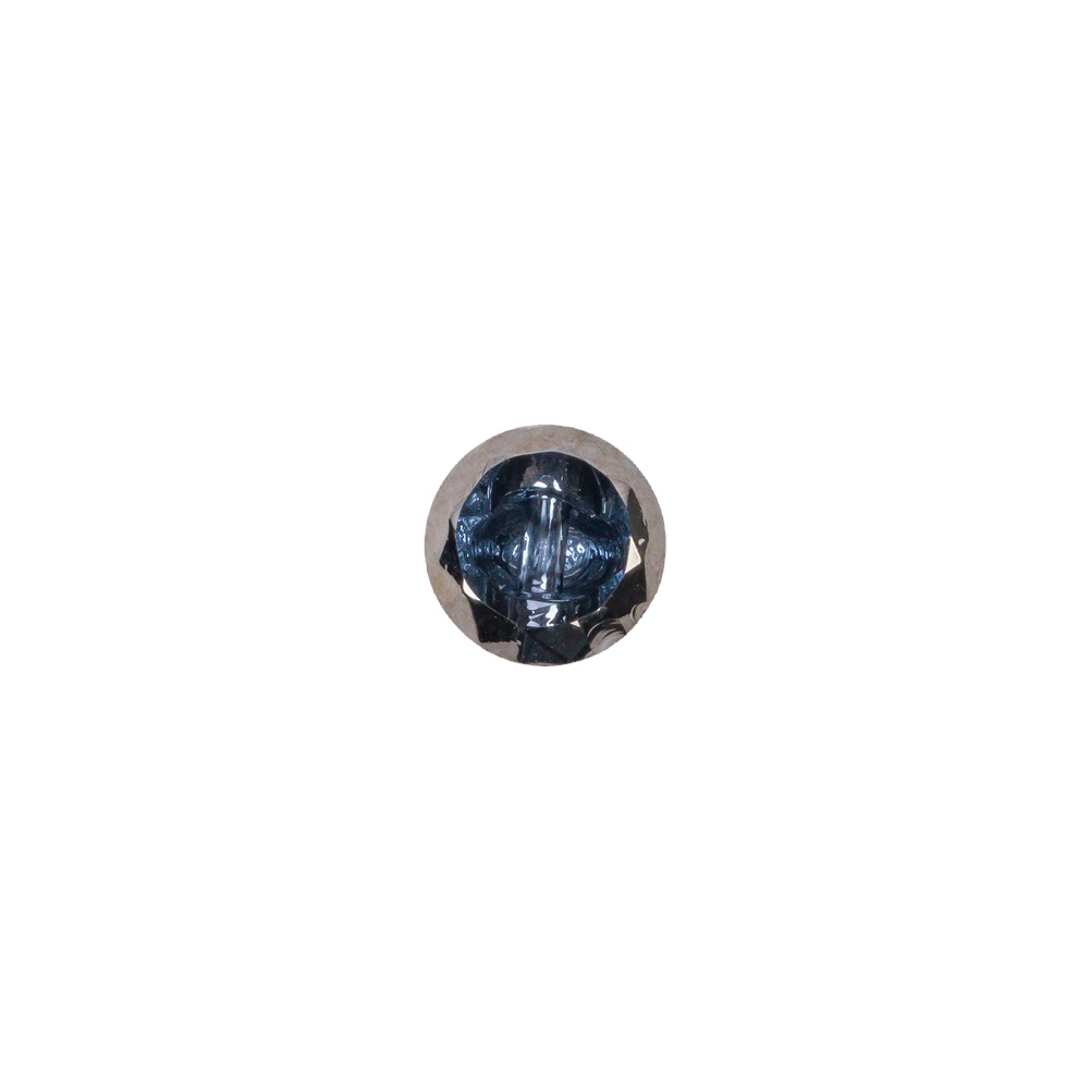 Platinum/Light Blue Glass Button – 14L/9mm Platinum/Light Blue Glass Button – 14L/9mm