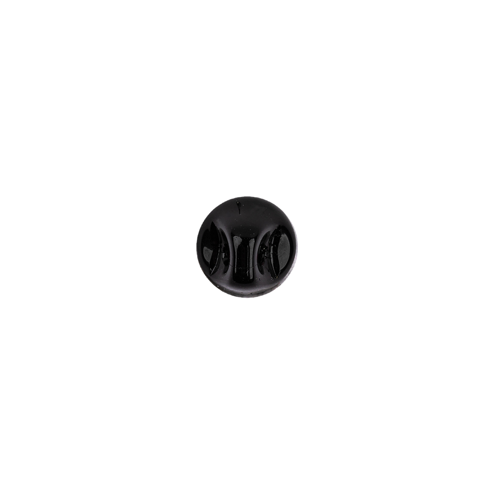 Black Glass Button - 12L/7.5mm