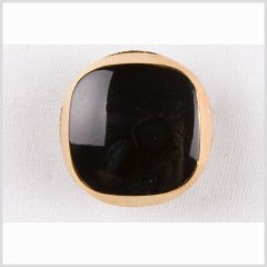Black and Gold Rounded Square-Top Shank Back Button – 22L/14mm Black and Gold Rounded Square-Top Shank Back Button – 22L/14mm