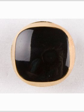 Black and Gold Rounded Square-Top Shank Back Button – 28L/18mm Black and Gold Rounded Square-Top Shank Back Button – 28L/18mm