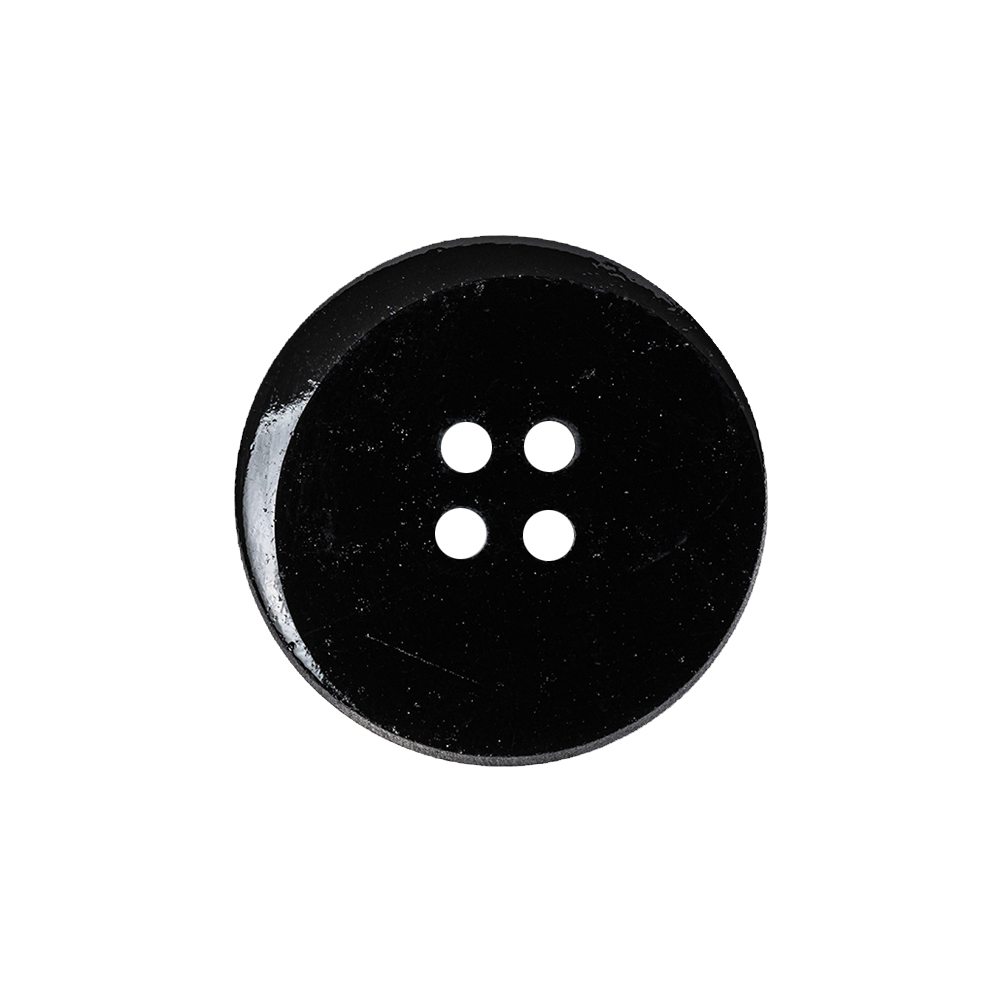 Black and Gold Edged 4-Hole Glass Button – 36L/23mm Black and Gold Edged 4-Hole Glass Button – 36L/23mm