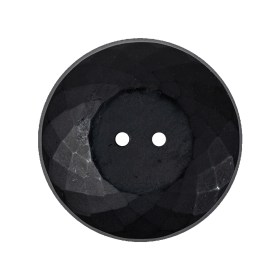 Black Half Matte Glass Button – 44L/28mm Black Half Matte Glass Button – 44L/28mm