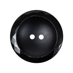 Black Half Matte Glass Button – 44L/28mm Black Half Matte Glass Button – 44L/28mm