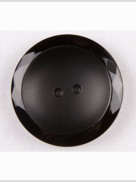 Black Half Matte Glass Button – 50L/32mm Black Half Matte Glass Button – 50L/32mm