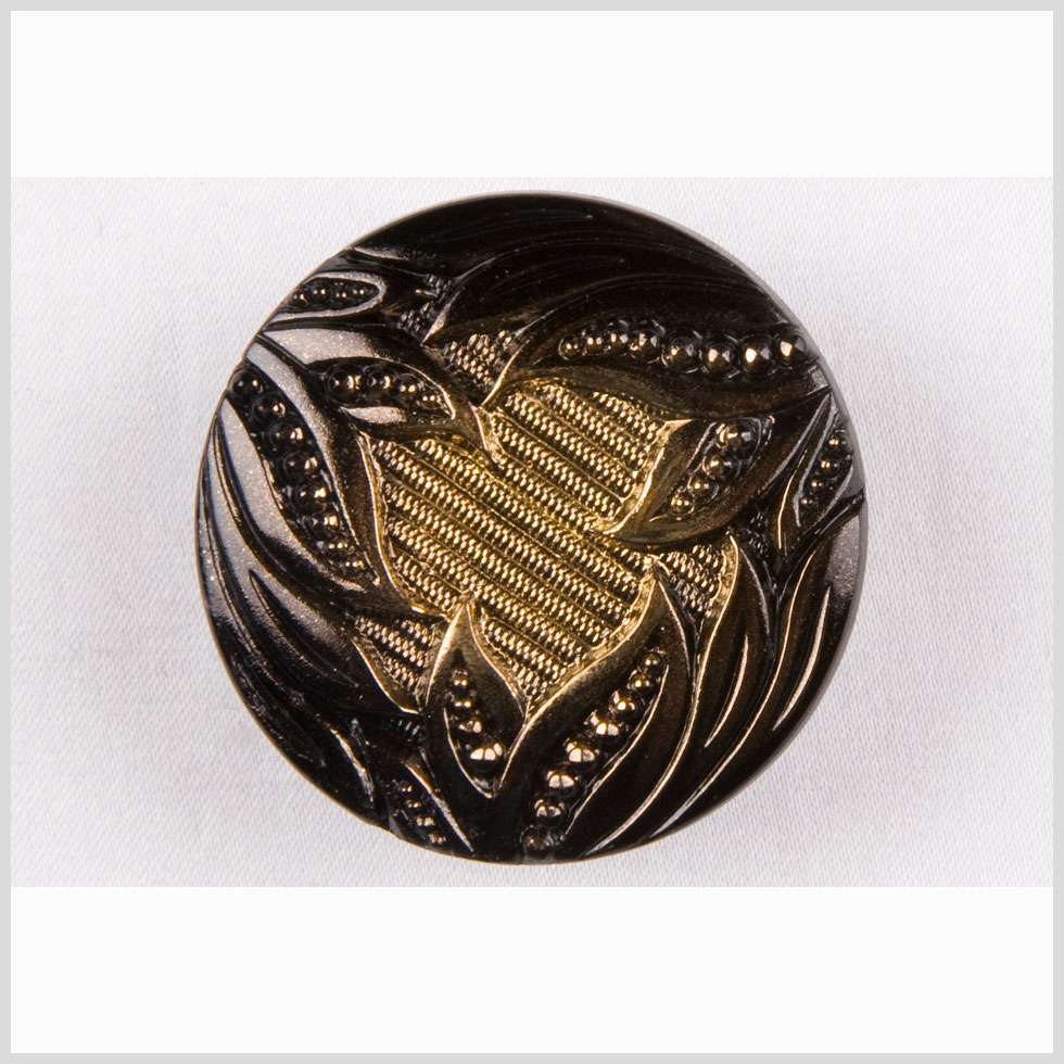 Gold Shaded Glass Button – 36L/23mm Gold Shaded Glass Button – 36L/23mm