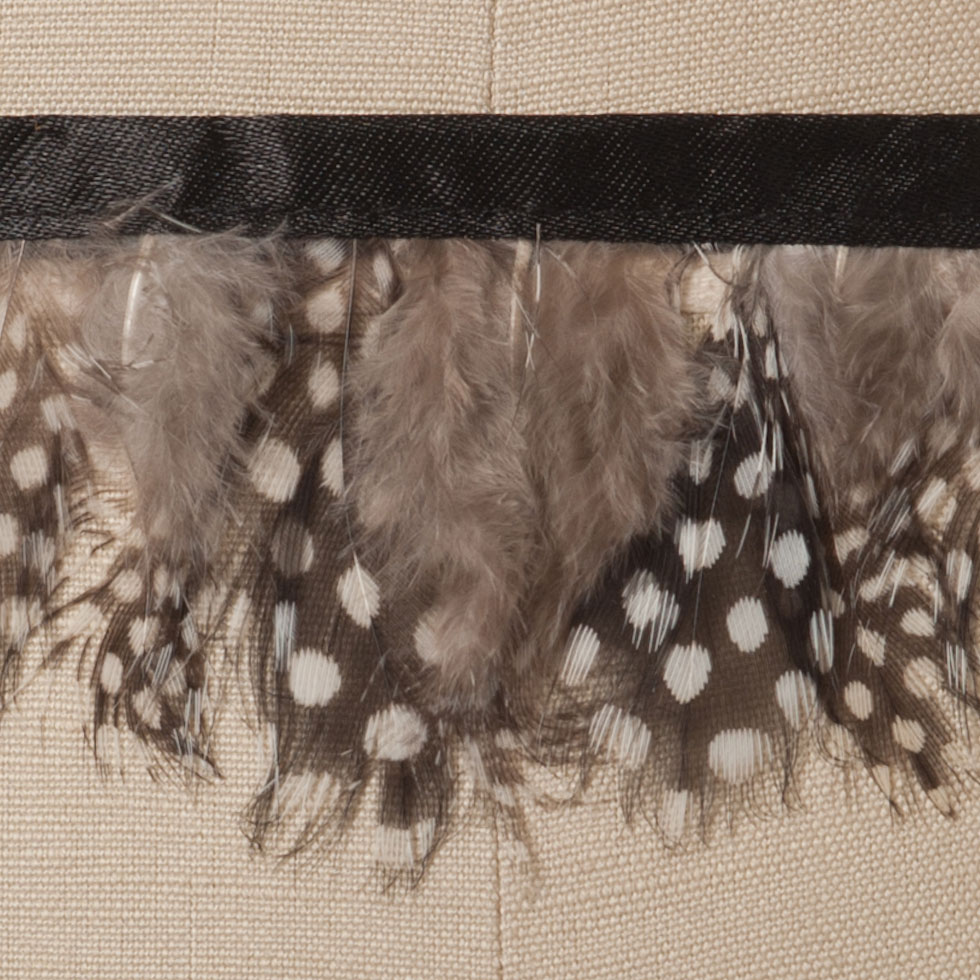 Black/White Dots Guinea Fringe