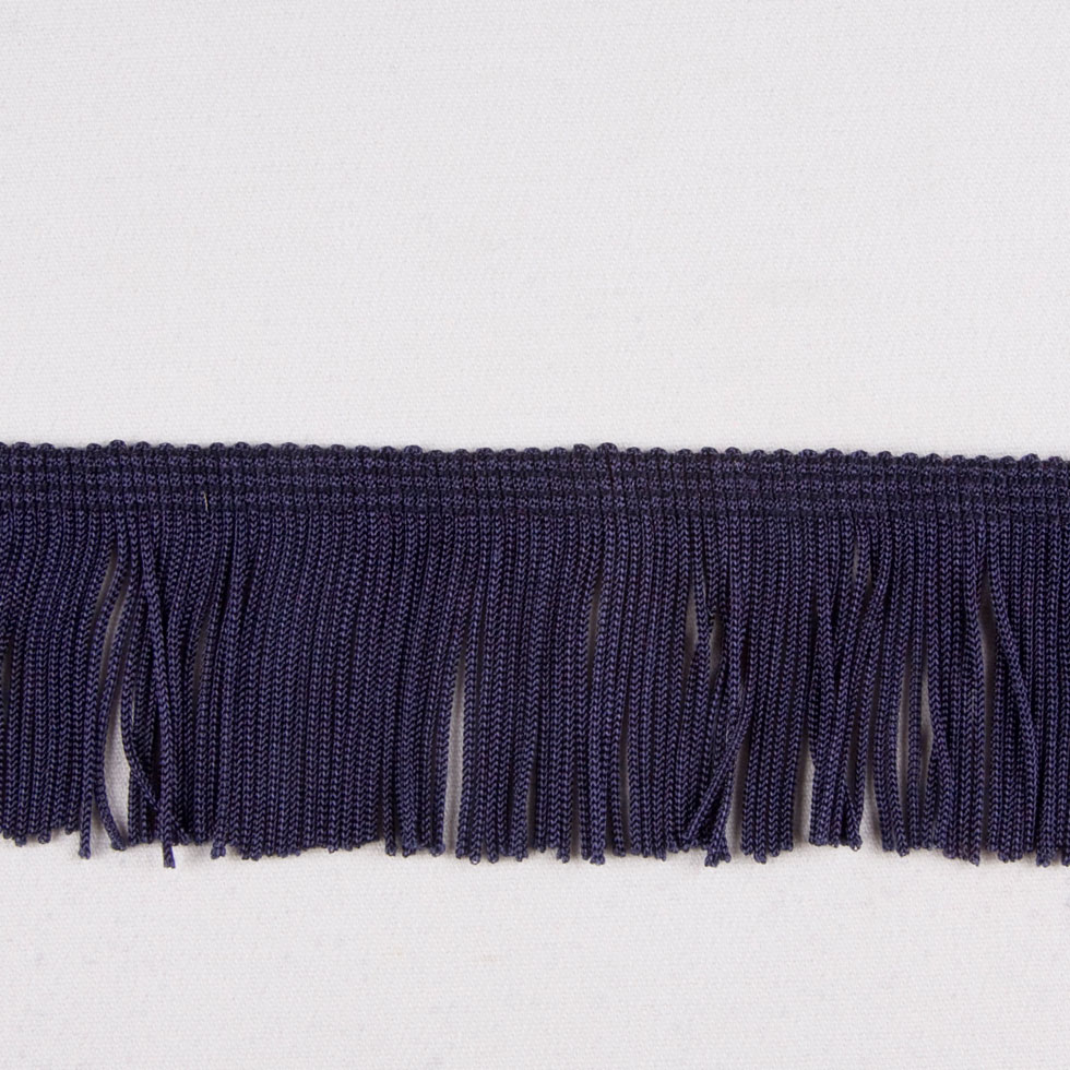 Navy Chainette Fringe - 2"