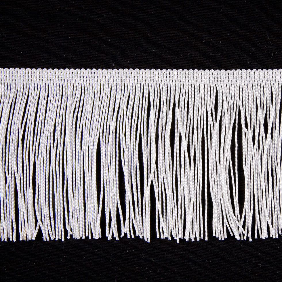 White Chainette Fringe – 4″ White Chainette Fringe – 4″