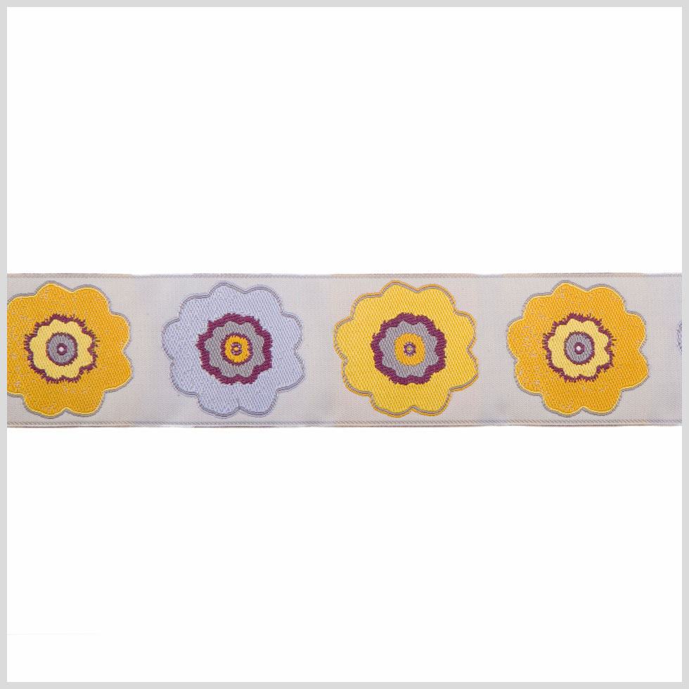 Lavender/Mustard/Rose French Jacquard Ribbon Lavender/Mustard/Rose French Jacquard Ribbon
