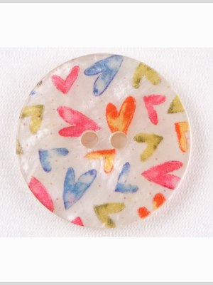 White Multi Plastic Button – 36L/23mm White Multi Plastic Button – 36L/23mm