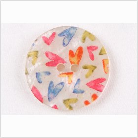 White Multi Plastic Coat Button – 44L/28mm White Multi Plastic Coat Button – 44L/28mm