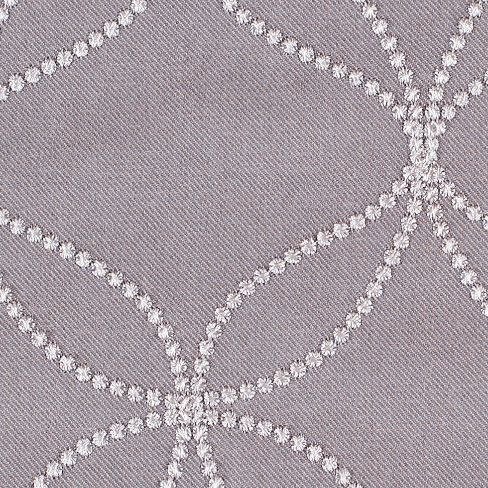 Silver Embroidered Geometric “Menswear” Poly Silver Embroidered Geometric “Menswear” Poly