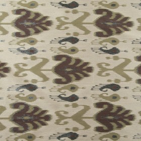 Olive Double-Wide Ikat Print Poly Woven Olive Double-Wide Ikat Print Poly Woven