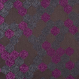 “Cells” Brown and Fuchsia Poly Brocade “Cells” Brown and Fuchsia Poly Brocade