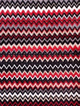 Red & Gray Small Flamestitch Velvet Tapestry Red & Gray Small Flamestitch Velvet Tapestry