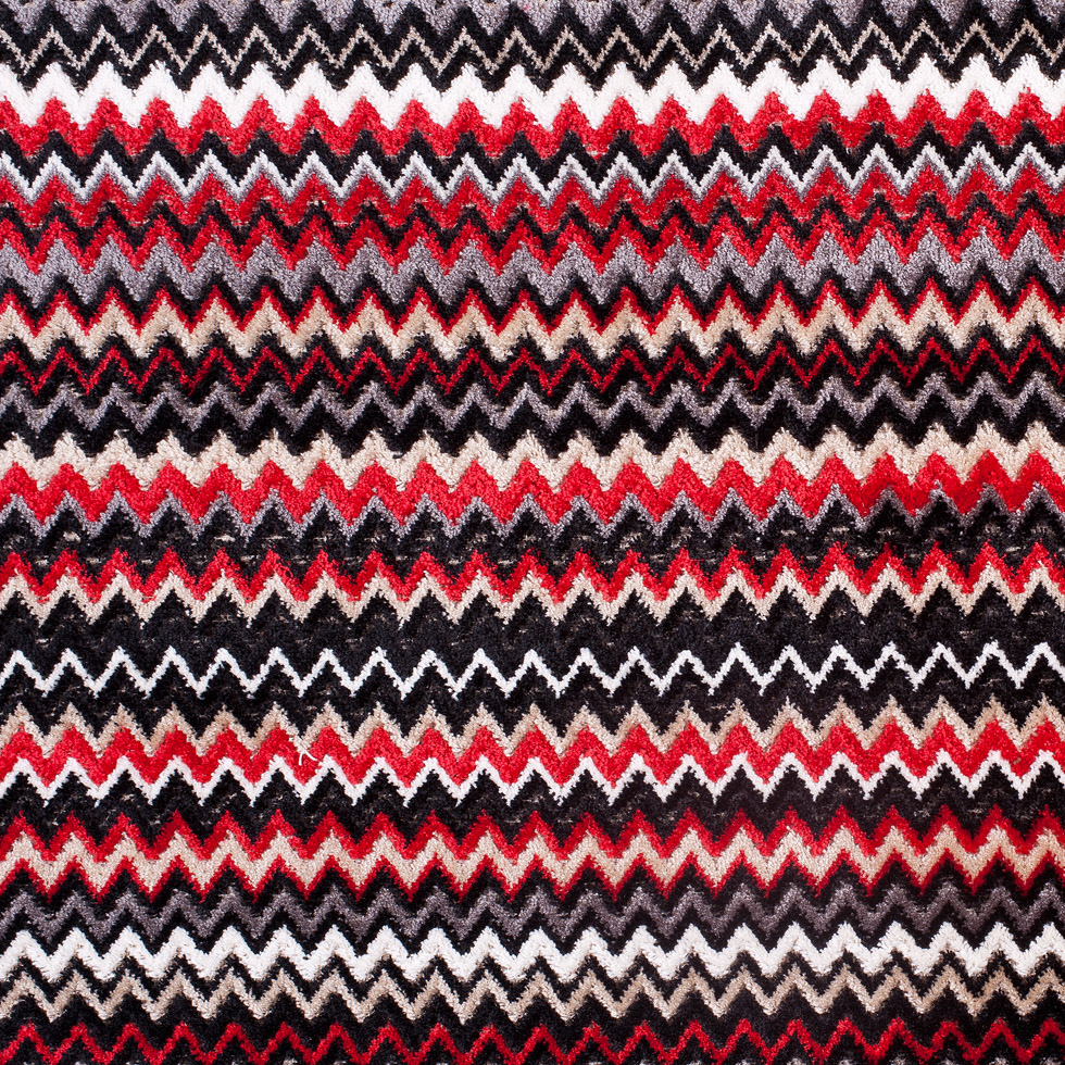 Red & Gray Small Flamestitch Velvet Tapestry Red & Gray Small Flamestitch Velvet Tapestry