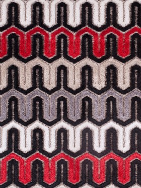 Black, Red and Gray Geometric Velvet Tapestry Black, Red and Gray Geometric Velvet Tapestry