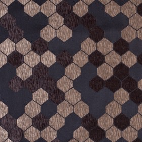 “Cells” Brown and Tan Poly Brocade “Cells” Brown and Tan Poly Brocade