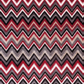 Red & Gray Flamestitch Velvet Tapestry Red & Gray Flamestitch Velvet Tapestry