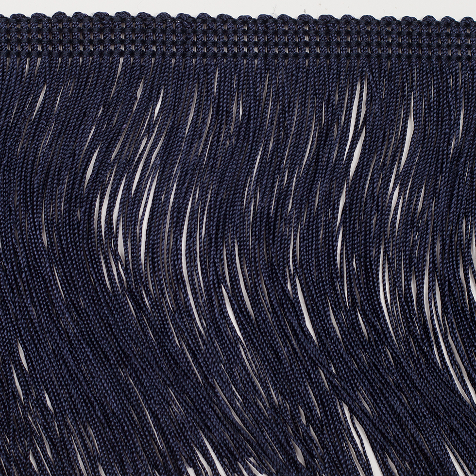 4" European Dark Blue Chainette Fringe Trim