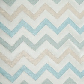 Ivory/Aqua Bold Chevron Jacquard Ivory/Aqua Bold Chevron Jacquard