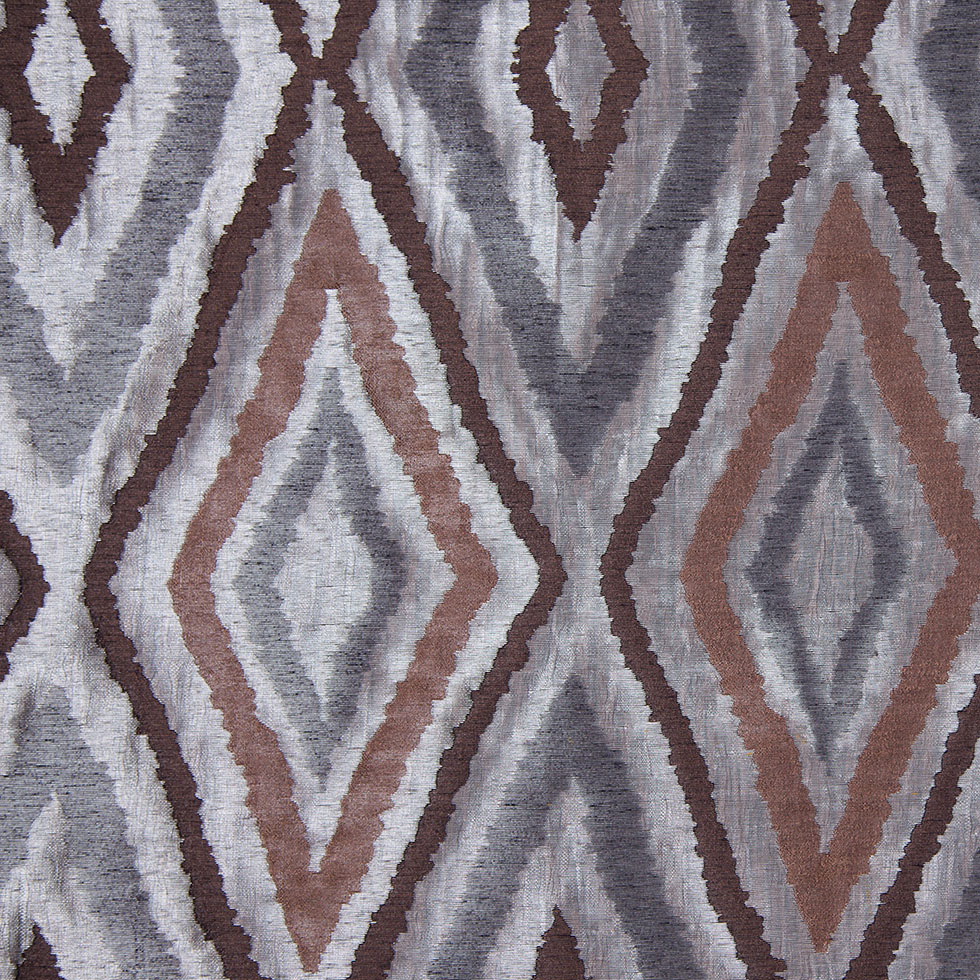 Silver/Brown Dramatic Diamonds Brocade Silver/Brown Dramatic Diamonds Brocade