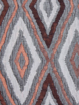 Rust/Gray Dramatic Diamonds Brocade Rust/Gray Dramatic Diamonds Brocade