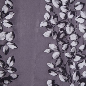 Gray and Black Columns of Leaves Brocade Gray and Black Columns of Leaves Brocade