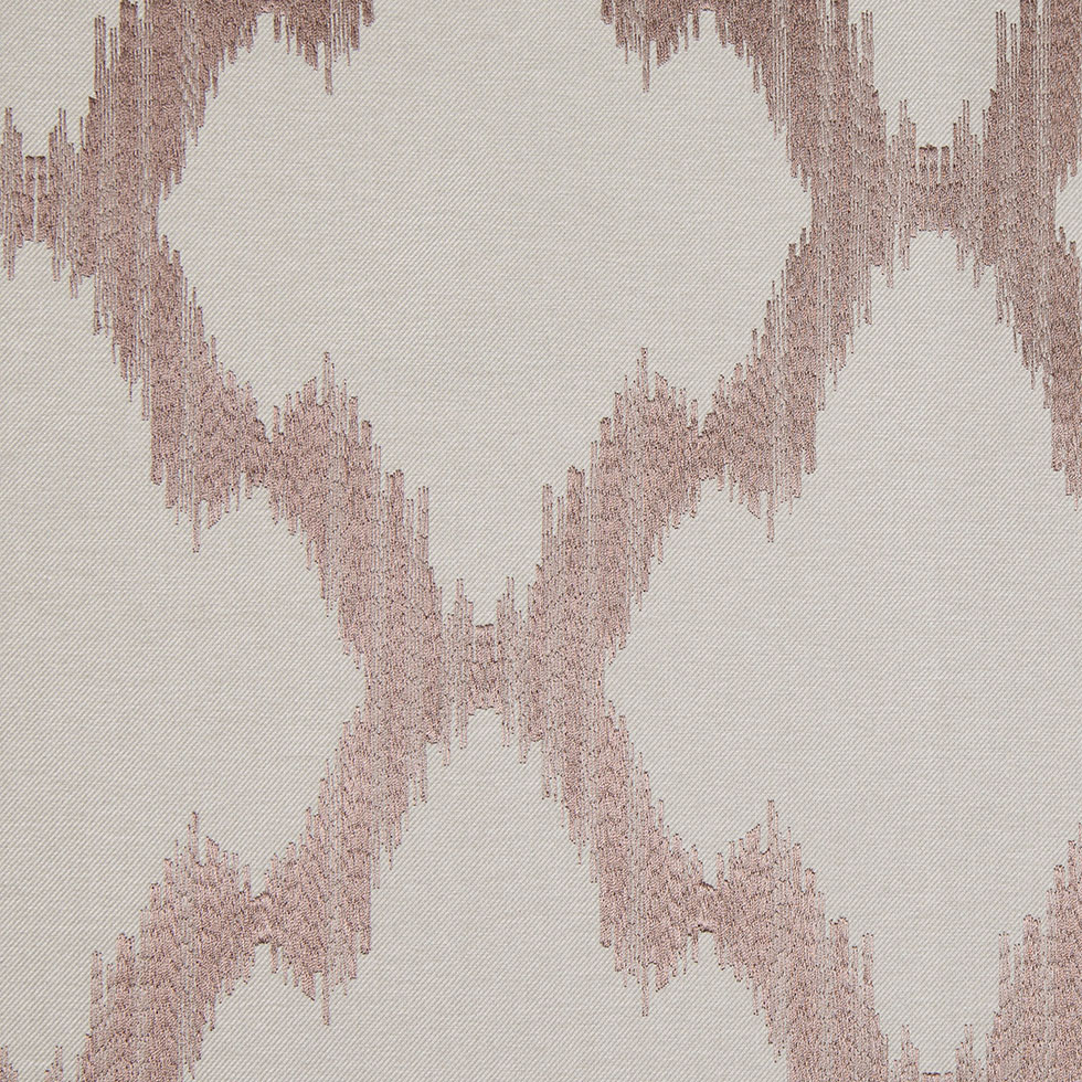 Pale Taupe and Copper Embroidered Diamonds Woven Pale Taupe and Copper Embroidered Diamonds Woven