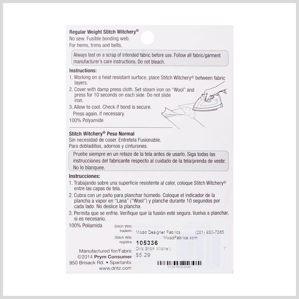 Dritz Black Stitch Witchery – 1 in x 13 yd Spool Dritz Black Stitch Witchery – 1 in x 13 yd Spool