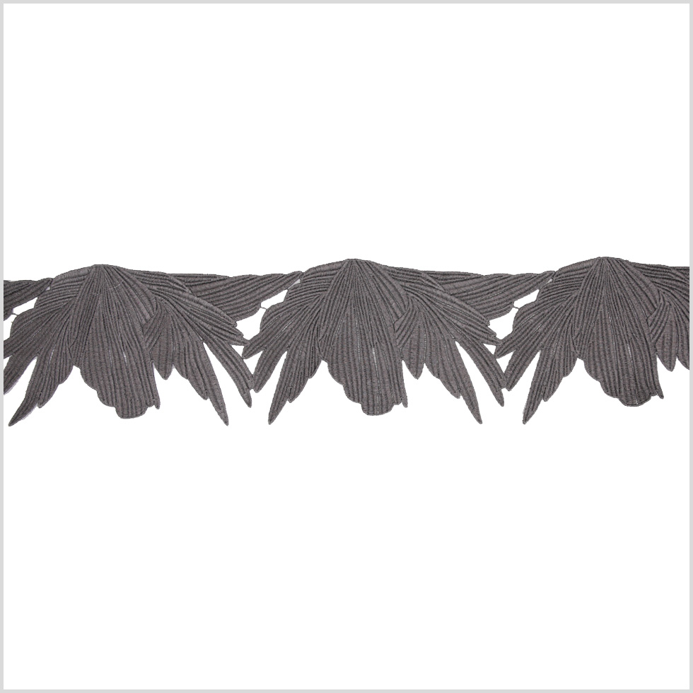 5″ Metallic Gunmetal Lace Trim 5″ Metallic Gunmetal Lace Trim