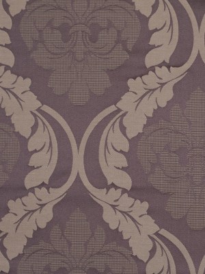 Iron Brown Floral Damask-Pattern Satin Jacquard Iron Brown Floral Damask-Pattern Satin Jacquard