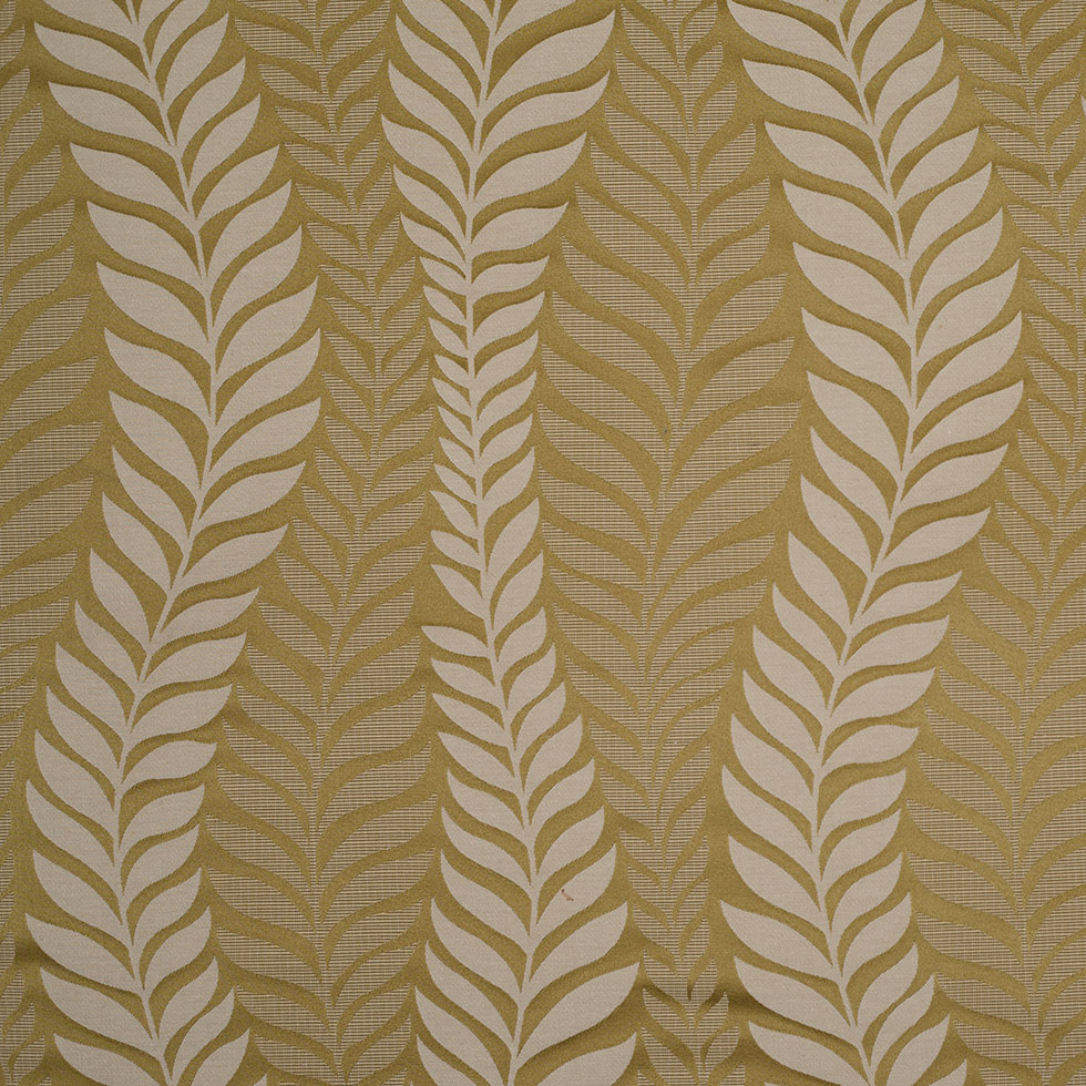 Golden Green Tone-on-Tone Leaves Satin Jacquard Golden Green Tone-on-Tone Leaves Satin Jacquard