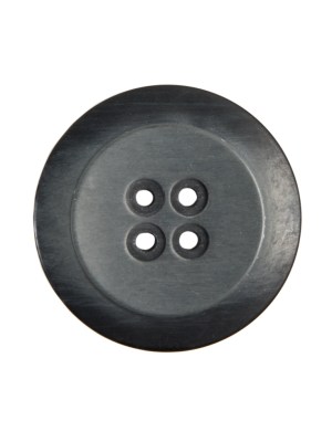 Plastic 4-Hole Button Made in Italy – 36L/23mm – Black Striations Dish Shaped Plastic 4-Hole Button Made in Italy – 36L/23mm – Black Striations Dish Shaped