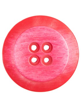 Plastic 4-Hole Button Made in Italy – 44L/28mm – Red and Pink Striations Dish Shaped Plastic 4-Hole Button Made in Italy – 44L/28mm – Red and Pink Striations Dish Shaped