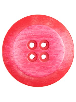 Plastic 4-Hole Button Made in Italy – 44L/28mm – Red and Pink Striations Dish Shaped Plastic 4-Hole Button Made in Italy – 44L/28mm – Red and Pink Striations Dish Shaped