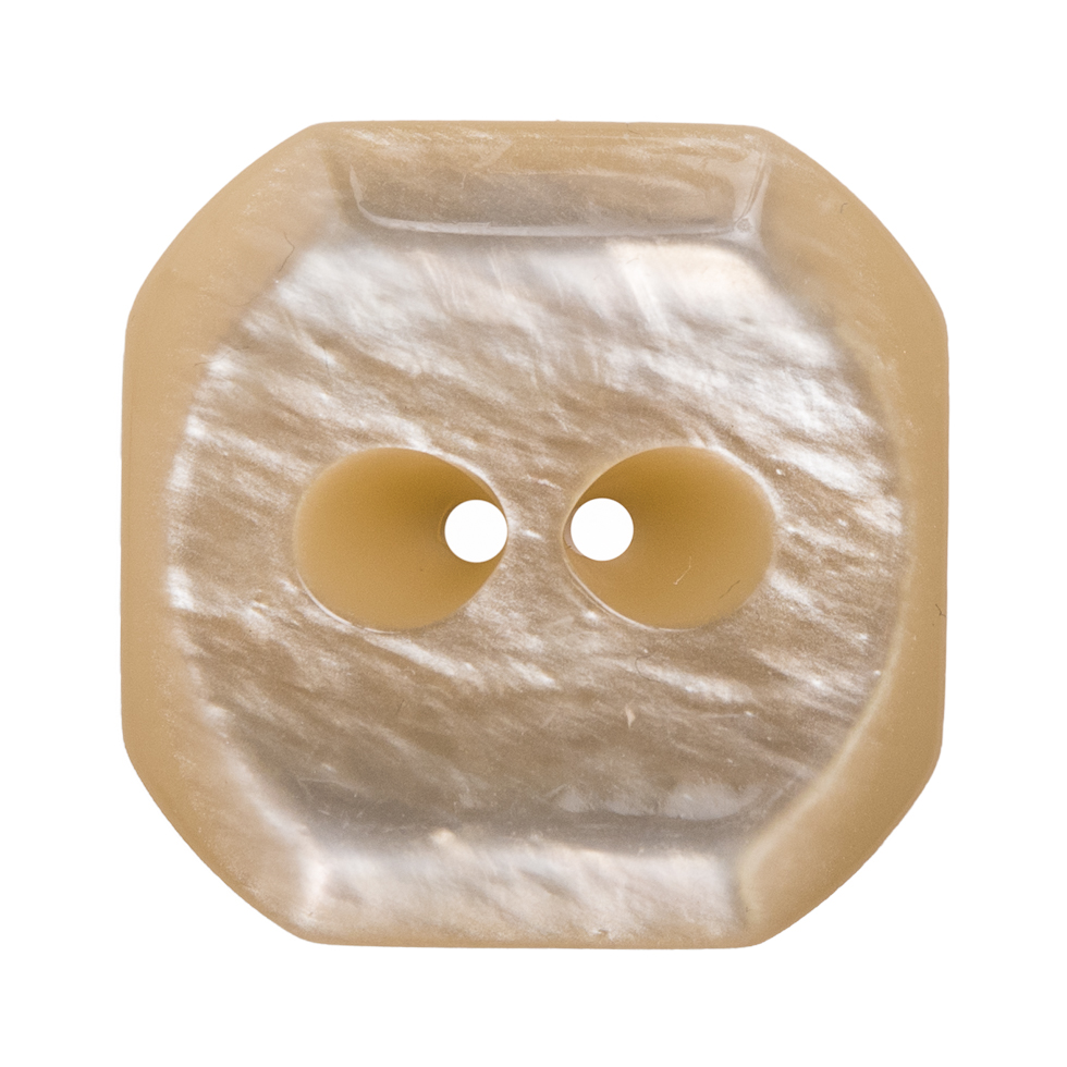 Square Plastic 2-Hole Button with Cut Corners Made in Italy – 54L/34mm – Ivory Square Plastic 2-Hole Button with Cut Corners Made in Italy – 54L/34mm – Ivory
