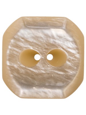 Square Plastic 2-Hole Button with Cut Corners Made in Italy – 44L/28mm – Ivory Square Plastic 2-Hole Button with Cut Corners Made in Italy – 44L/28mm – Ivory