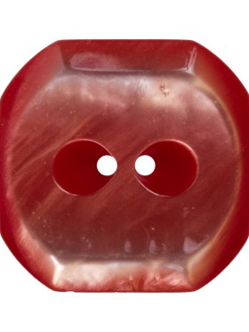 Square Plastic 2-Hole Button with Cut Corners Made in Italy – 54L/34mm – Red Shimmer Square Plastic 2-Hole Button with Cut Corners Made in Italy – 54L/34mm – Red Shimmer