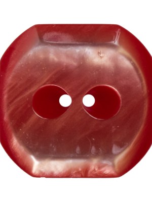 Square Plastic 2-Hole Button with Cut Corners Made in Italy – 54L/34mm – Red Shimmer Square Plastic 2-Hole Button with Cut Corners Made in Italy – 54L/34mm – Red Shimmer