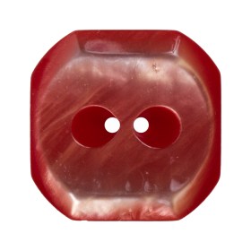 Square Plastic 2-Hole Button with Cut Corners Made in Italy – 54L/34mm – Red Shimmer Square Plastic 2-Hole Button with Cut Corners Made in Italy – 54L/34mm – Red Shimmer