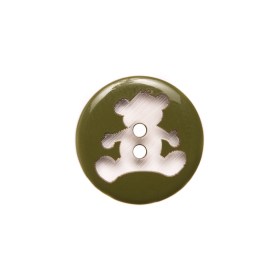 Italian Green Teddy Bear Plastic Button – 24L/15mm Italian Green Teddy Bear Plastic Button – 24L/15mm