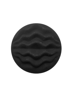 Italian Black Wavy-Textured Plastic Shank Back Button – 36L/23mm Italian Black Wavy-Textured Plastic Shank Back Button – 36L/23mm